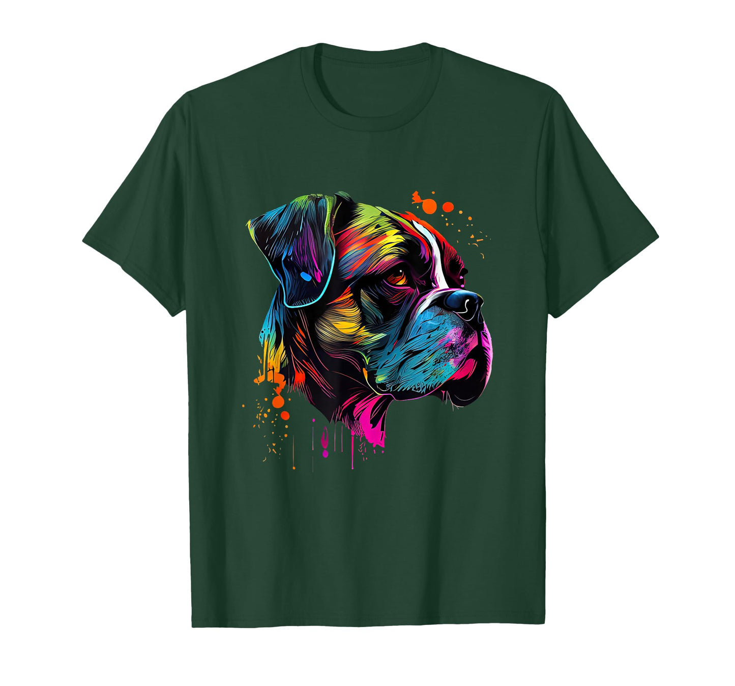 Boxer Dog Lovers Pop Art Design Cute Boxer Dog T-Shirt