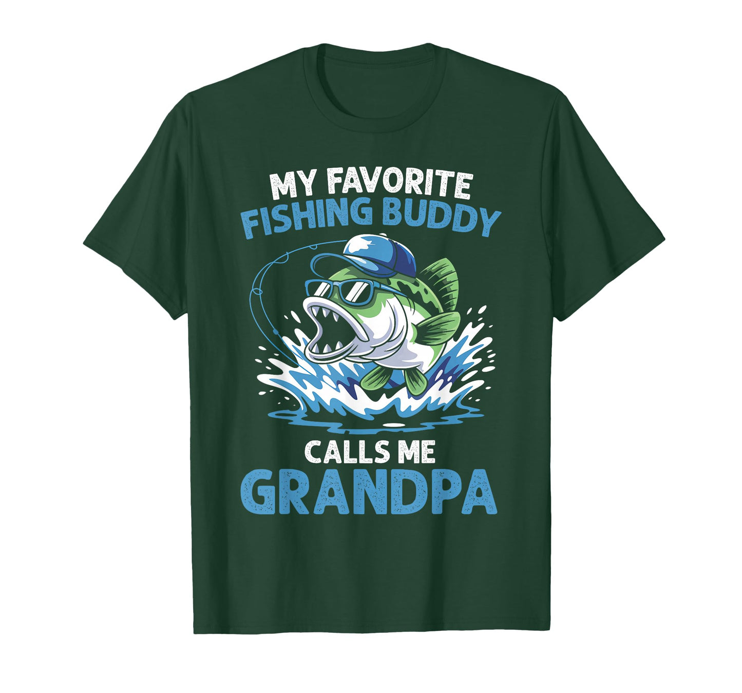 My Favorite Fishing Buddy Calls Me Grandpa Funny Fisherman T-Shirt
