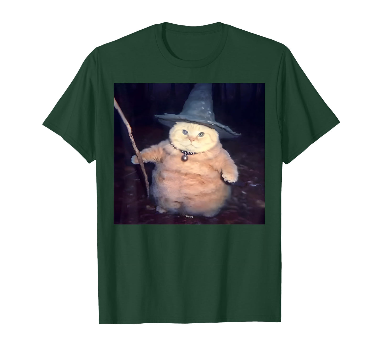 Wizard Cat Funny Halloween Cat Meme Men Women Kids T-Shirt