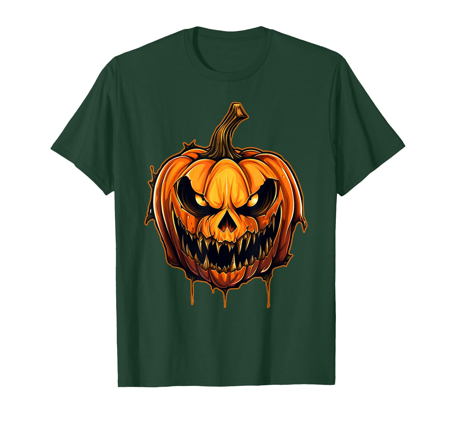 Funny Fall Autumn Halloween Scary Pumpkin lazy Costume T-Shirt