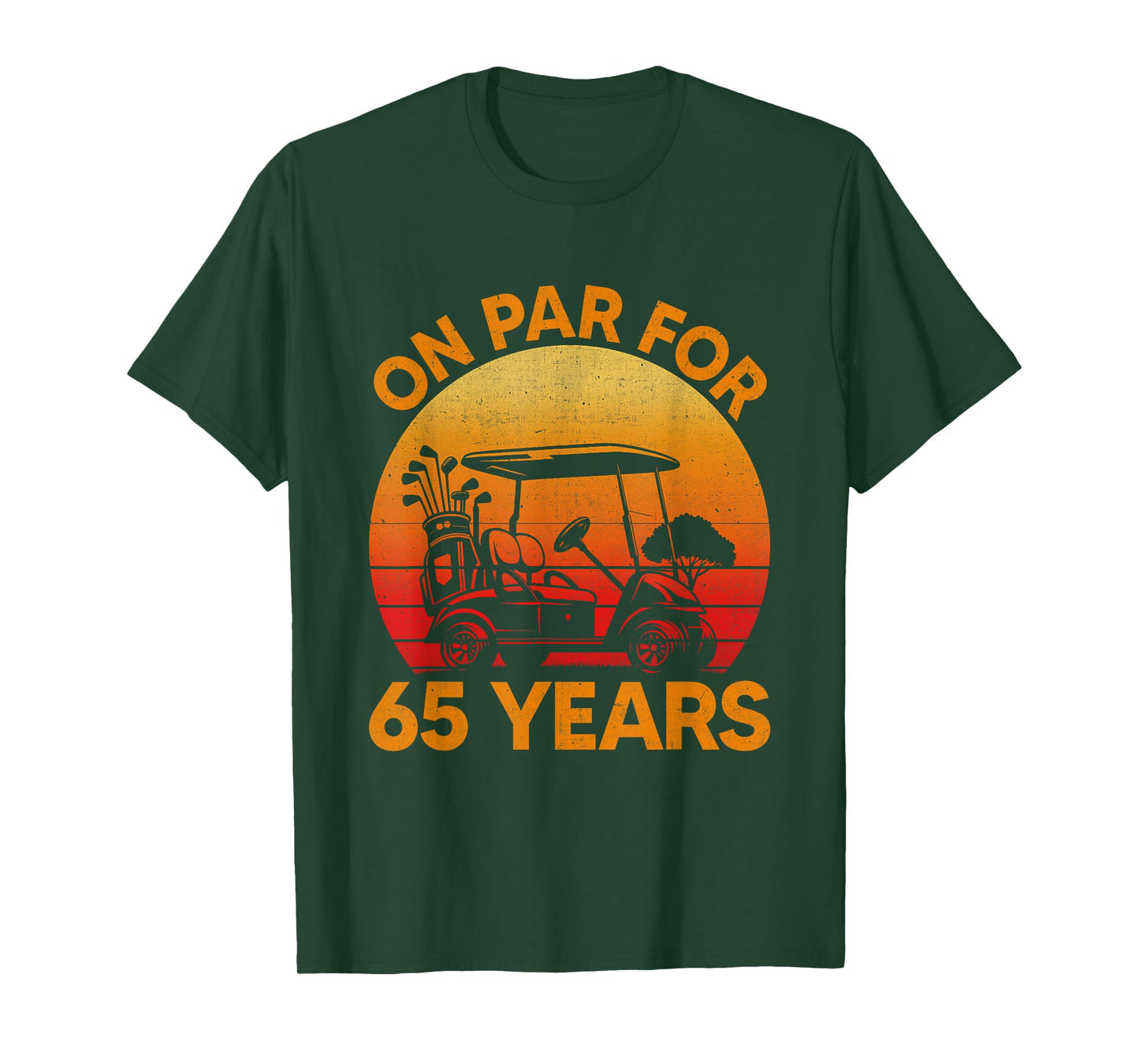 On Par For 65 Years Old Gifts Vintage 65th Birthday Golfing T-Shirt