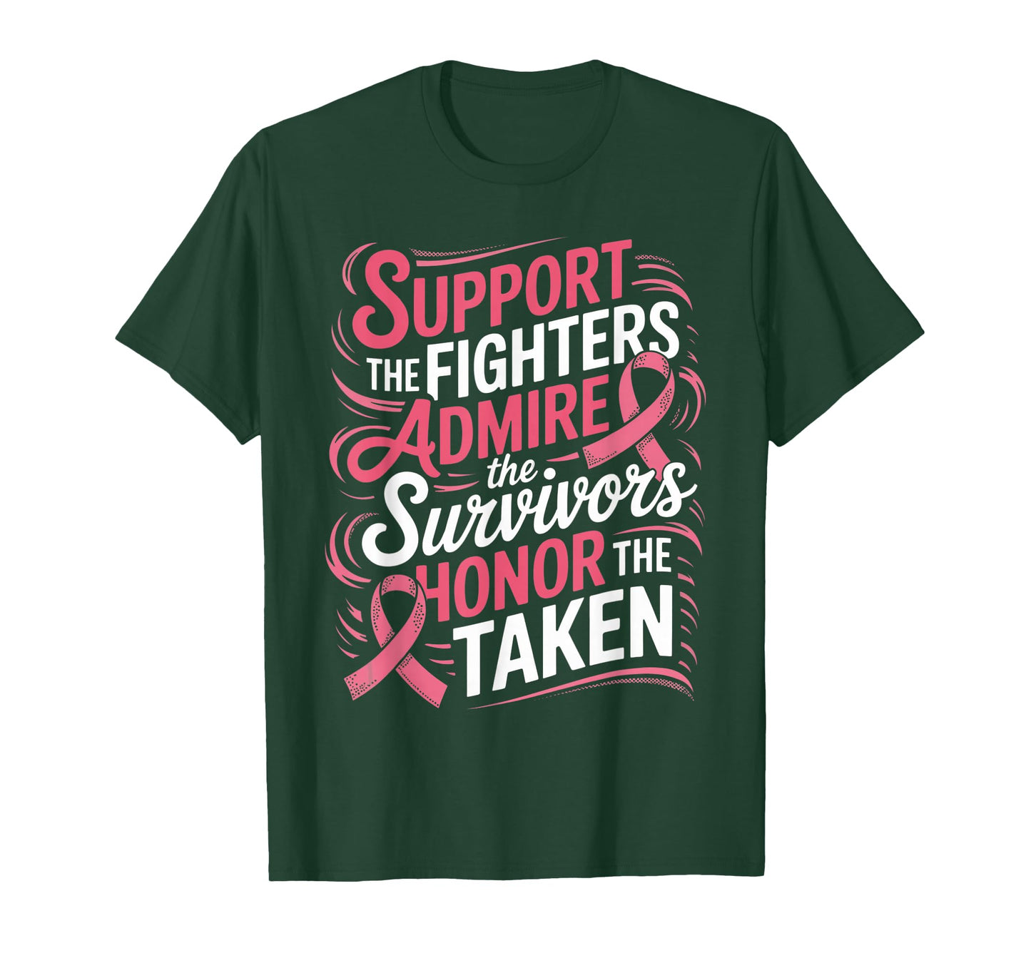 Breast Cancer Support Admire Honor Breast Cancer Awareness T-Shirt