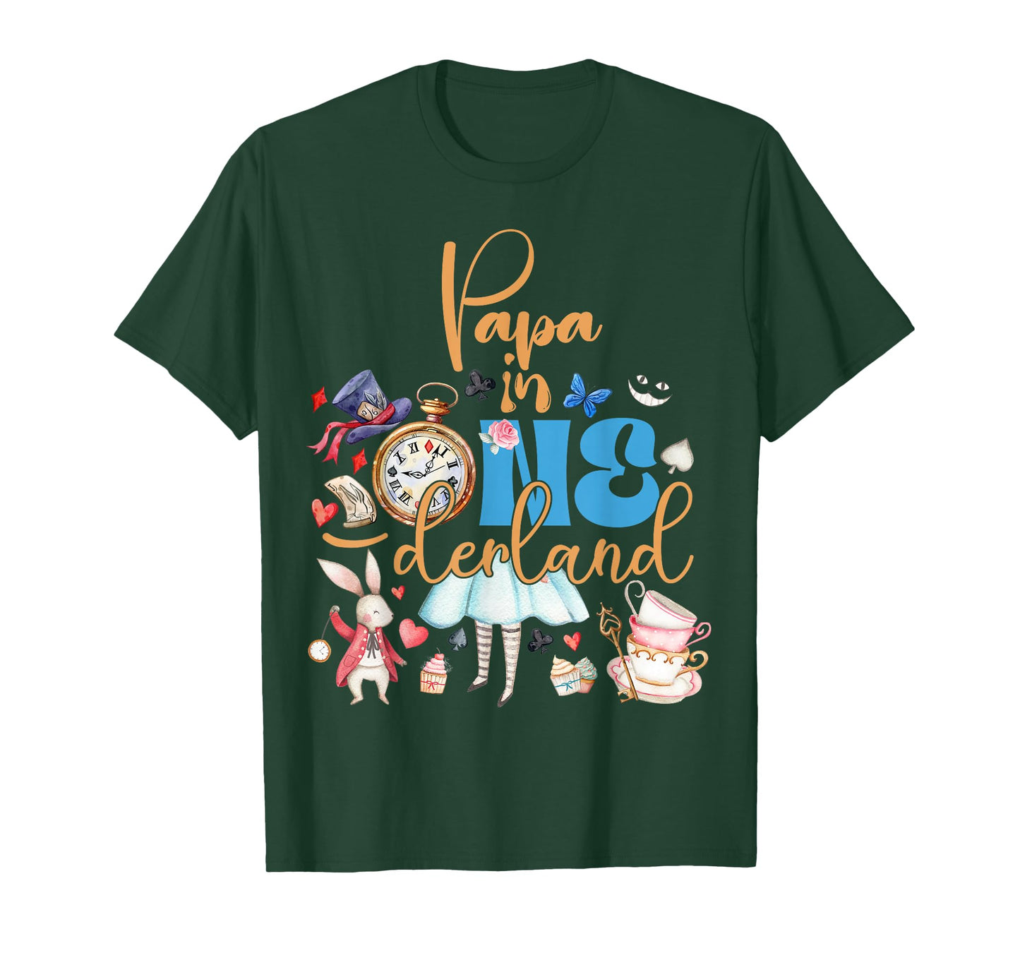 Alice Papa in ONEderland Birthday Family T-Shirt