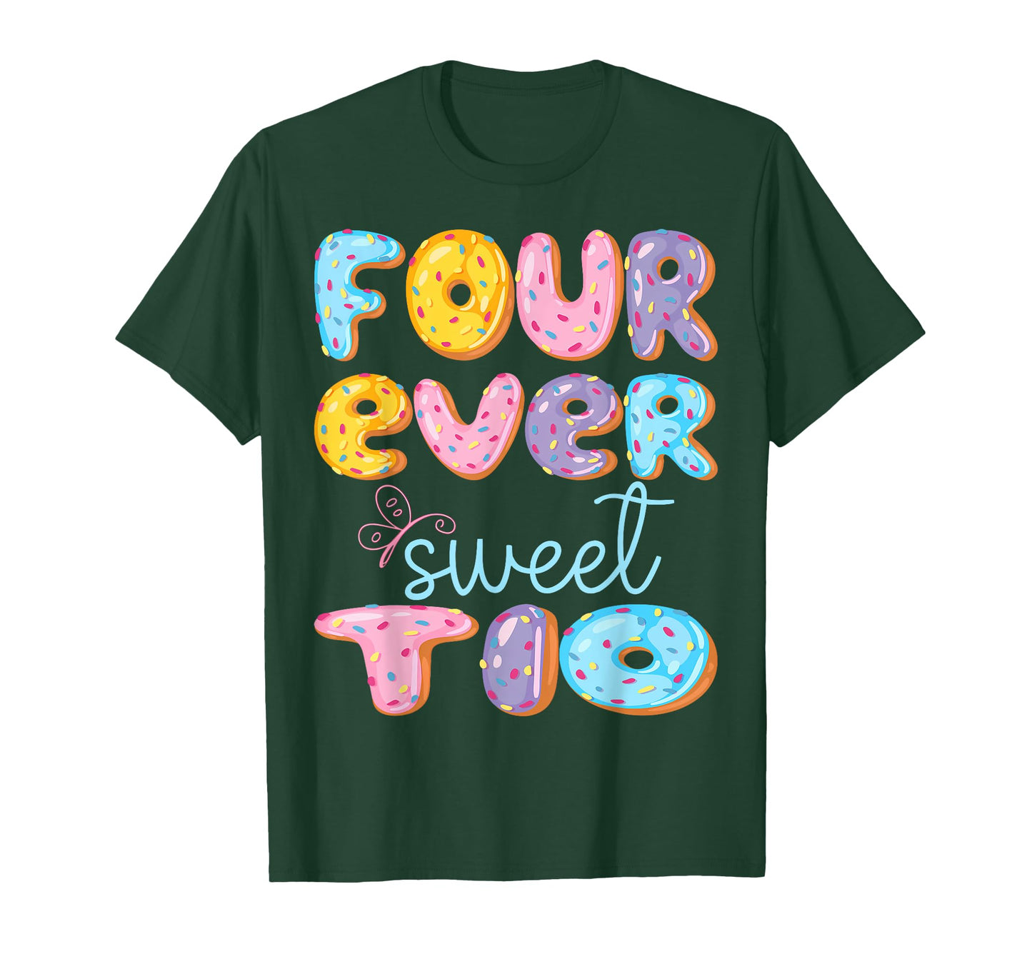 Four Ever Sweet Tio 4Th Birthday Kids Donut Lover T-Shirt