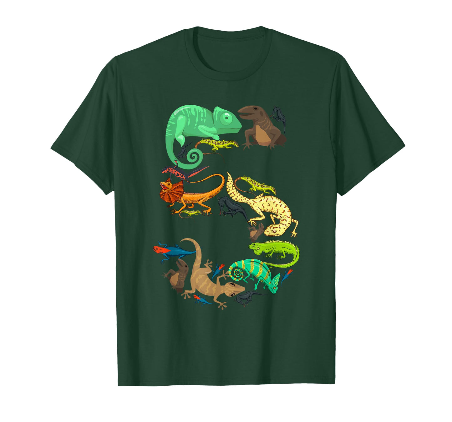 Kids 5th Birthday Reptiles Lizards Themed 5 Year Old Boys T-Shirt