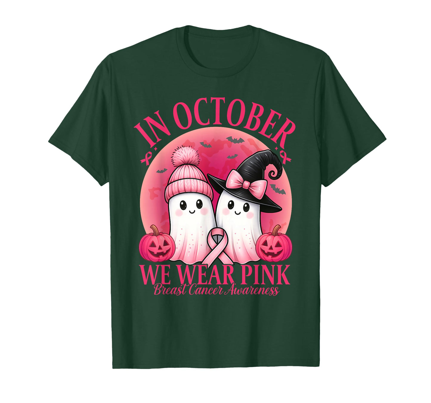 Breast Cancer Halloween for Women in October We Wear Pink T-Shirt