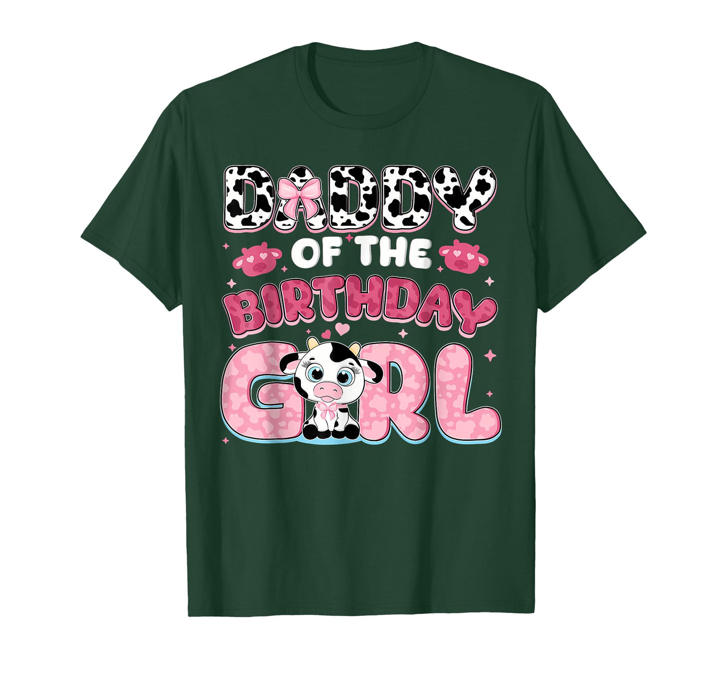 Daddy of The Birthday Girl Farm Cow Daddy Birthday Girl T-Shirt