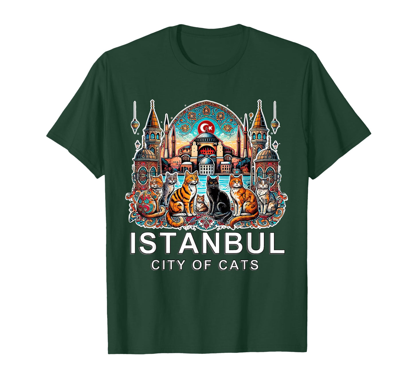 Istanbul, Turkey - City of Cats II - in Turkish White T-Shirt