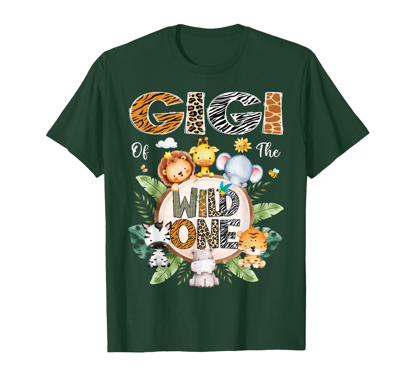 Gigi Of The Wild One First Birthday Safari Jungle Animal T-Shirt