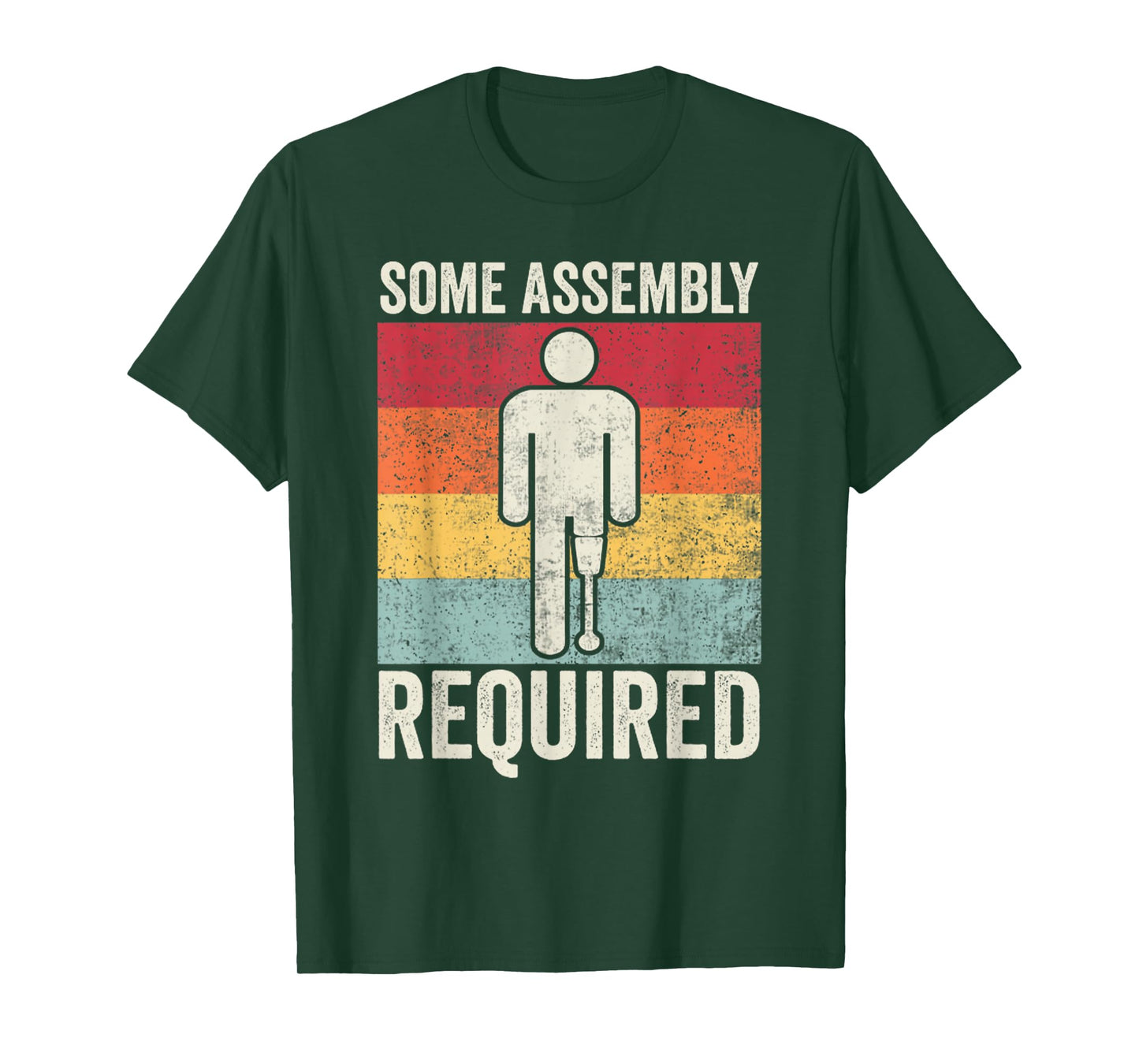 Retro Funny Amputee Some Assembly Required T-Shirt