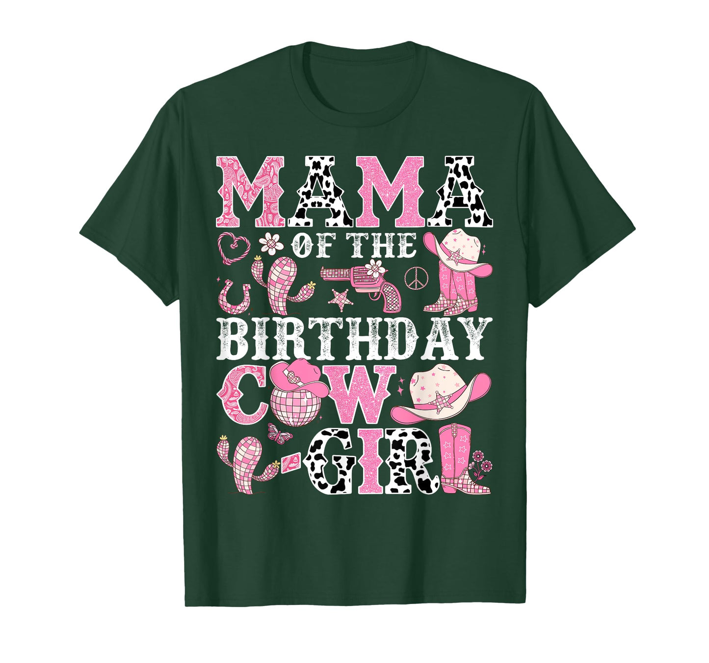 Mama Of The Birthday Cow-Girl Rodeo CowGirl Birthday T-Shirt