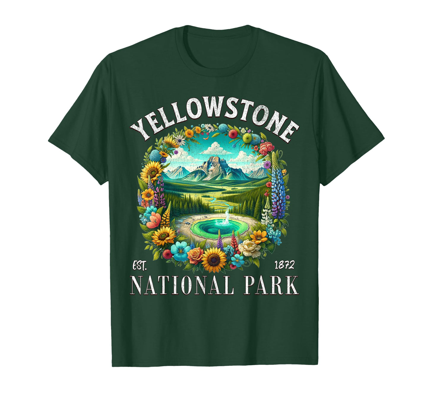 Yellowstone Grand Prismatic Spring Geothermal Vintage T-Shirt