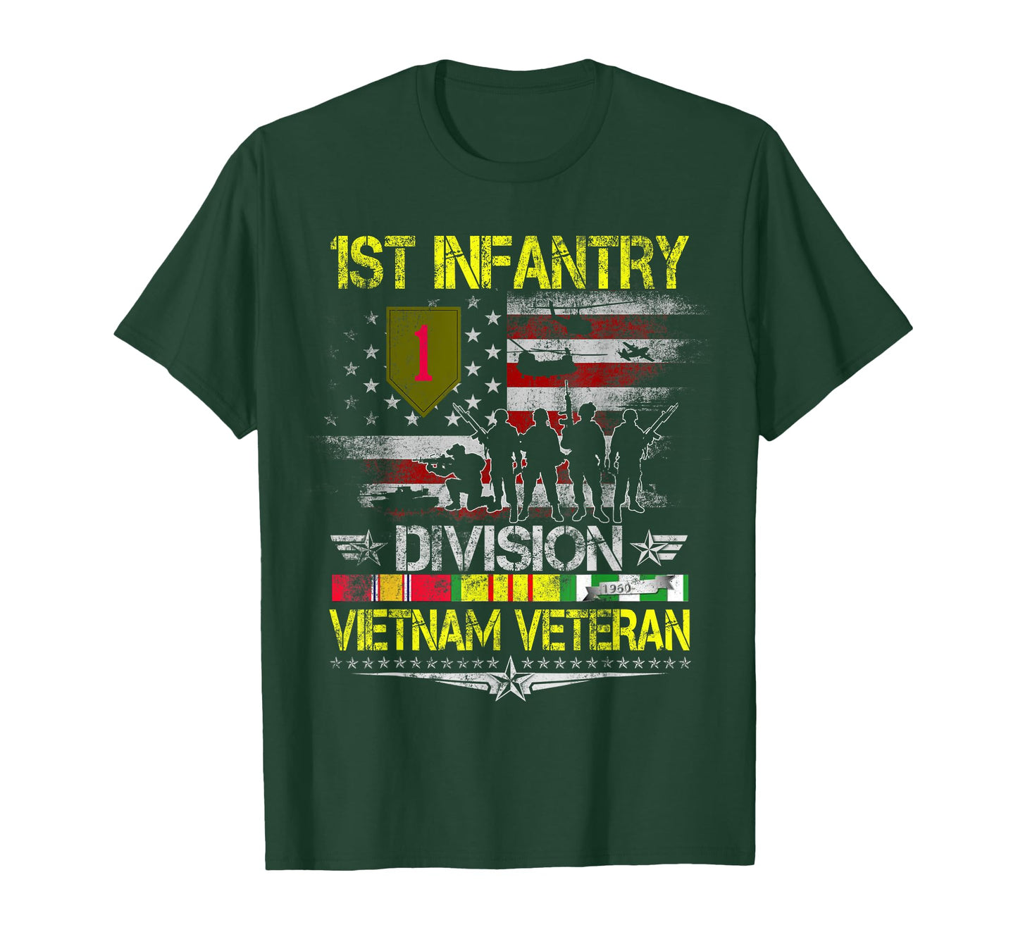 1st Infantry Division Vietnam Veteran Military Veterans Day T-Shirt