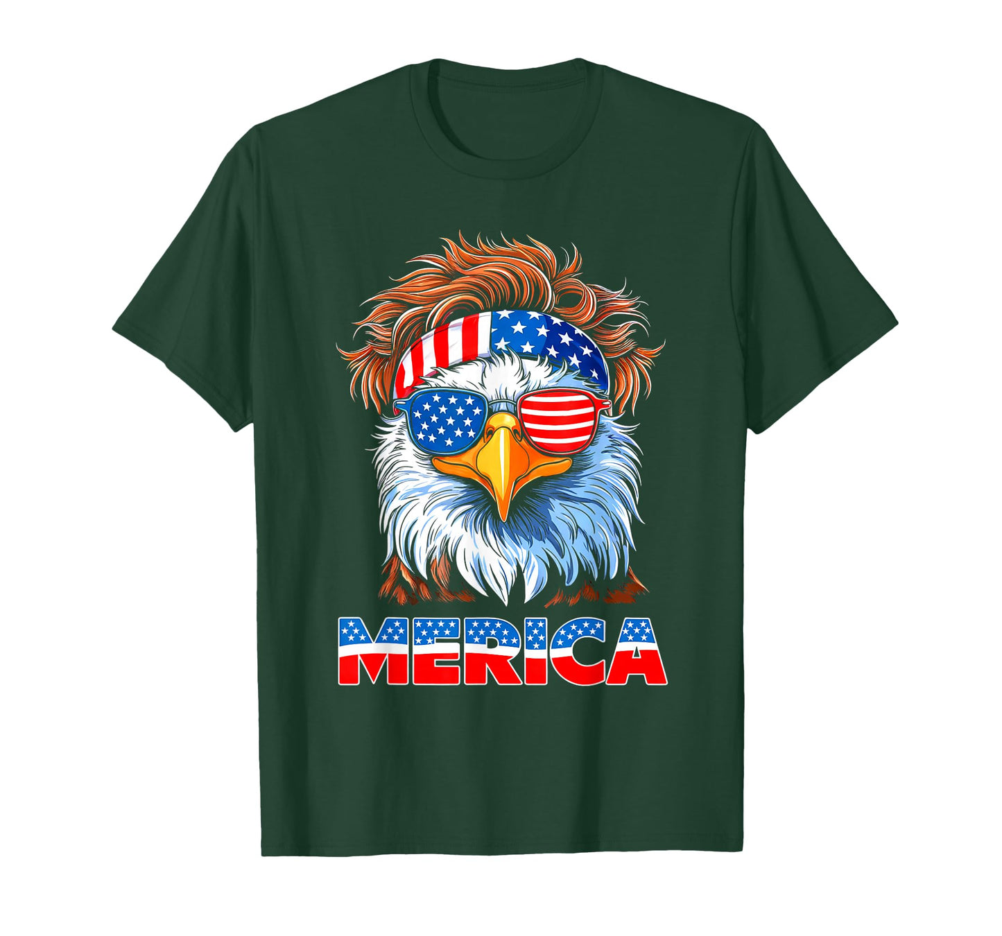 American Flag Patriotic Eagle Shirt Men Boys 4th of July T-Shirt