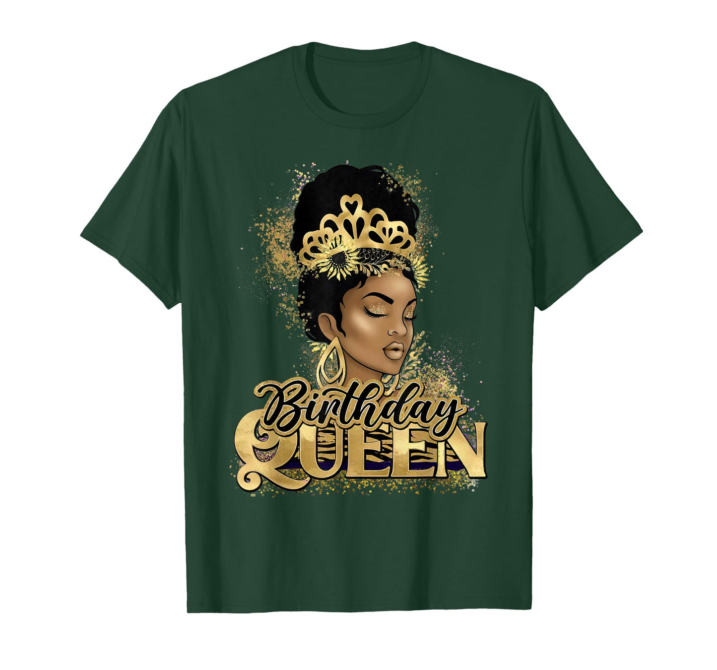 Birthday Queen African American Black Woman T-Shirt