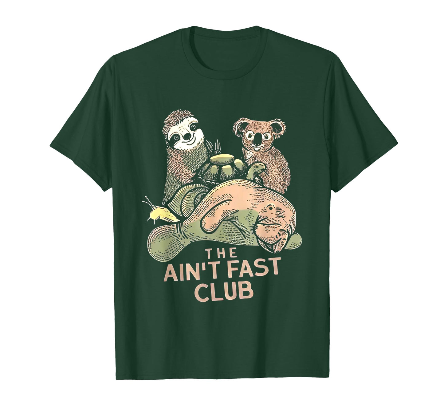 The Ain't Fast Club Koala Sloth Turtle T-Shirt