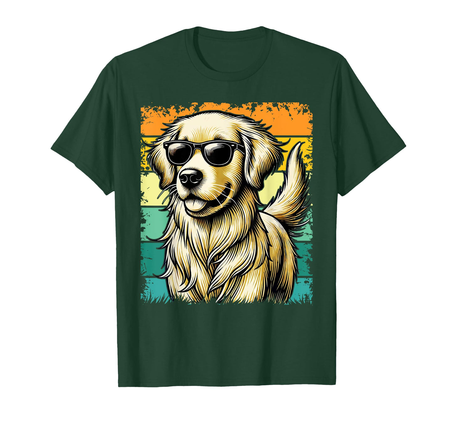 Golden Retriever for Kids Boys Girls Sunglasses Pet T-Shirt