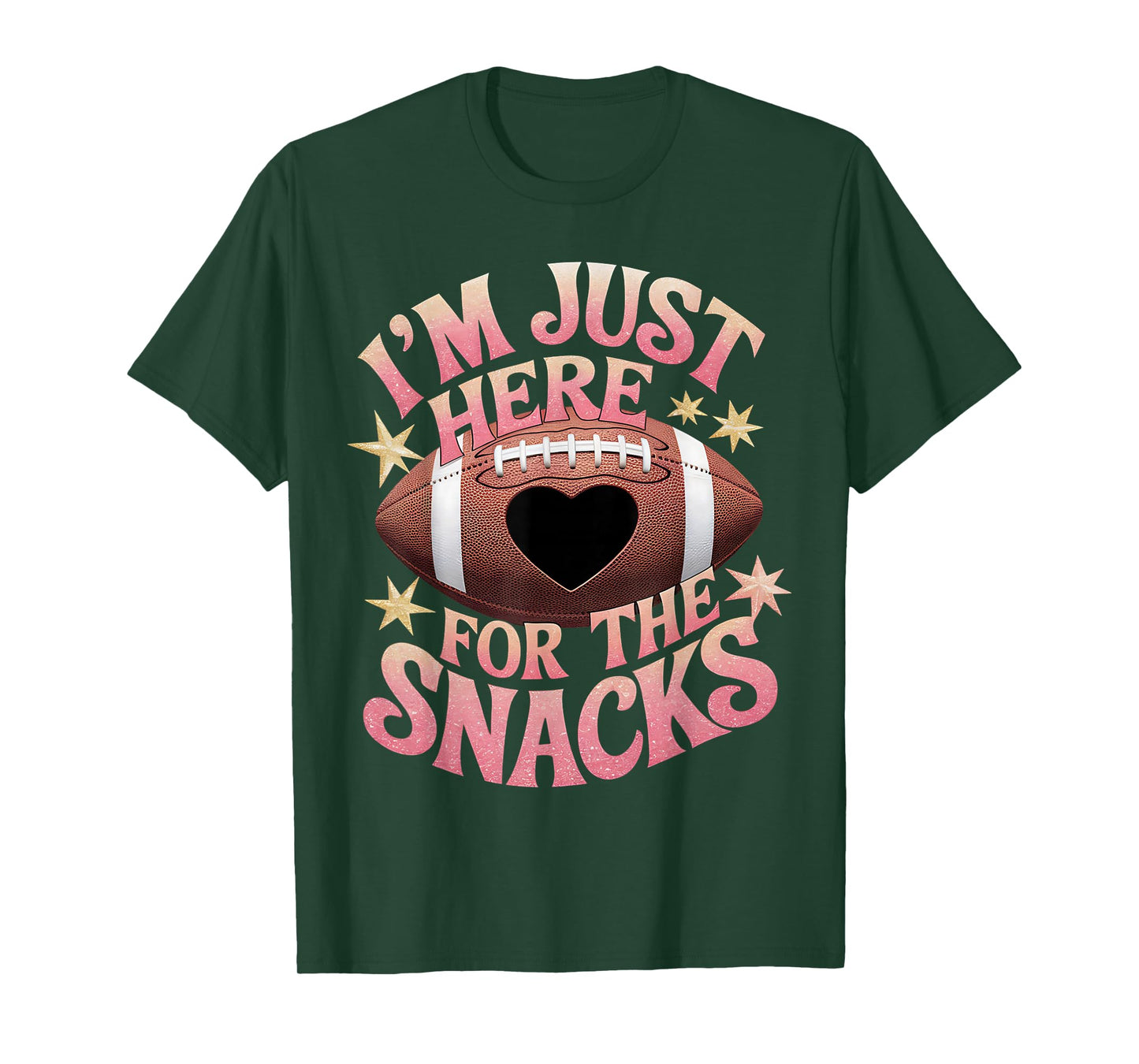 Funny Football Shirt Women I'm Just Here For The Snacks T-Shirt