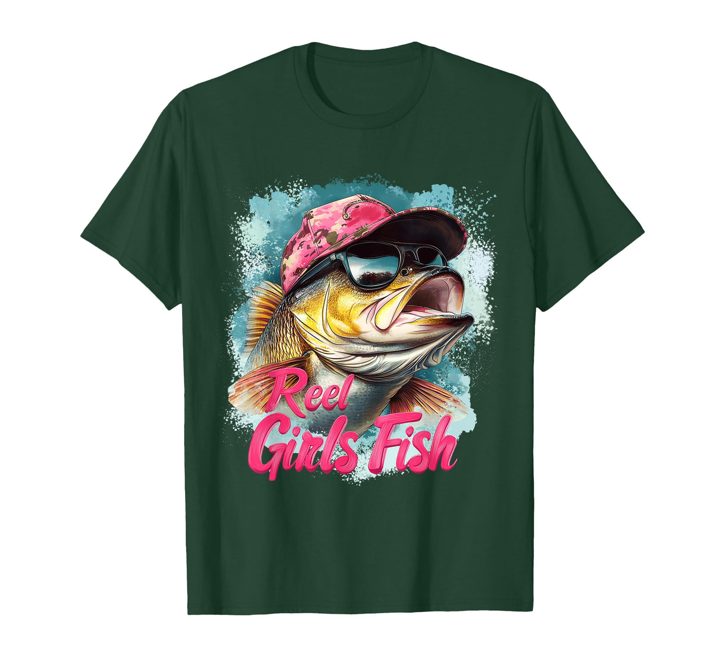Reel Girls Fish Cool Bass Cool Fishing Squad Family Matching T-Shirt