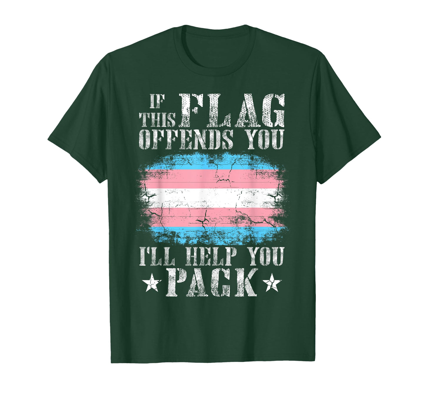 If This Flag Offends You Trans Rainbow Pride Transgender T-Shirt