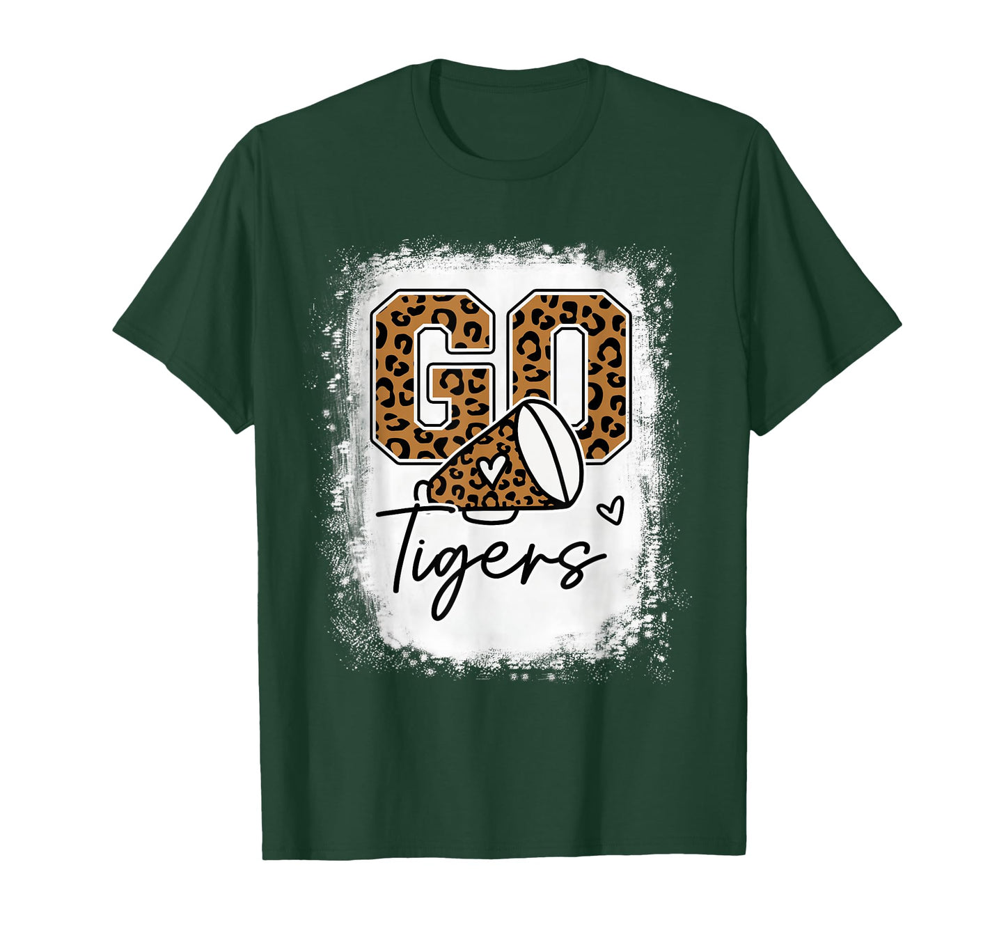 Go Cheer Tigers School Sports Fan Spirits Mascot Leopard T-Shirt
