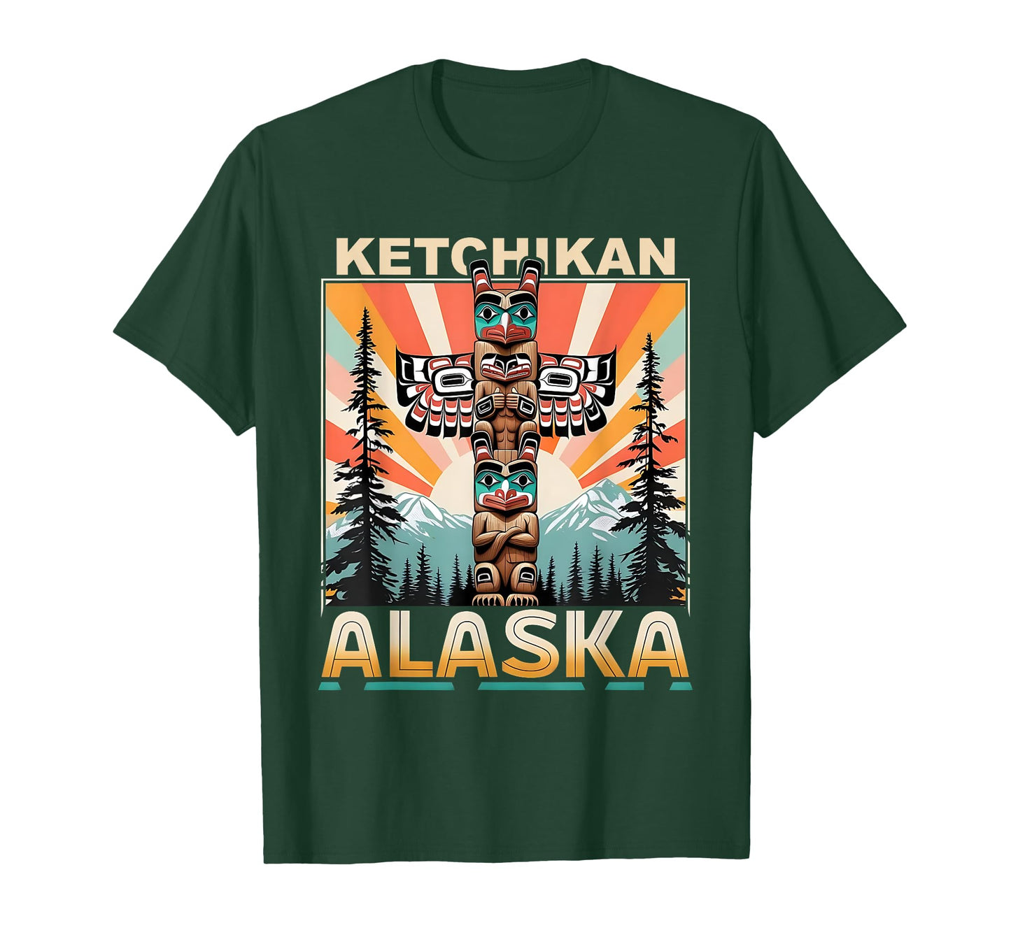 Ketchikan Alaska Native American Indian Totem Pole T-Shirt
