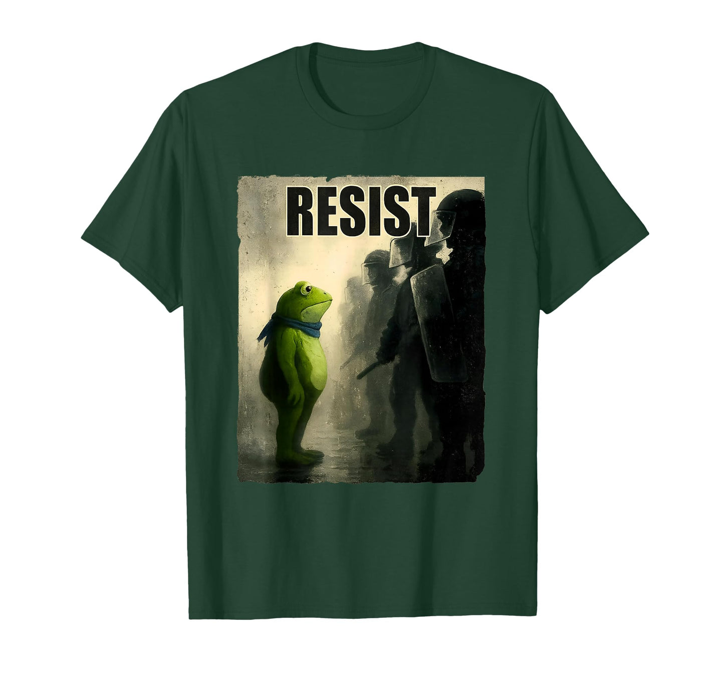 Frogs Resist Portland Frog Protest Vintage Activist Freedom T-Shirt