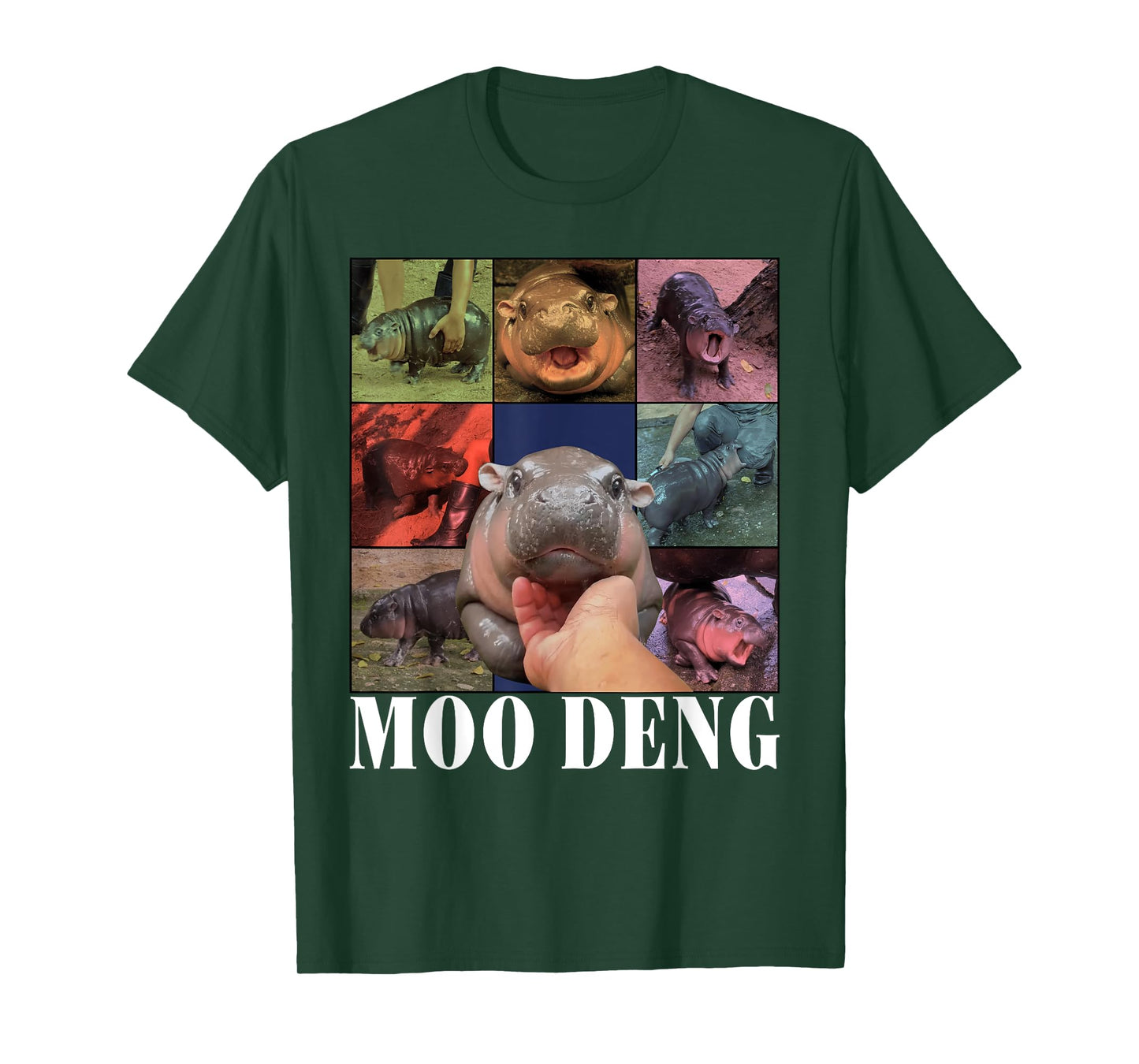 Funny Moo-Deng Baby Pygmy Hippo Cute Zoo For Family Tee T-Shirt