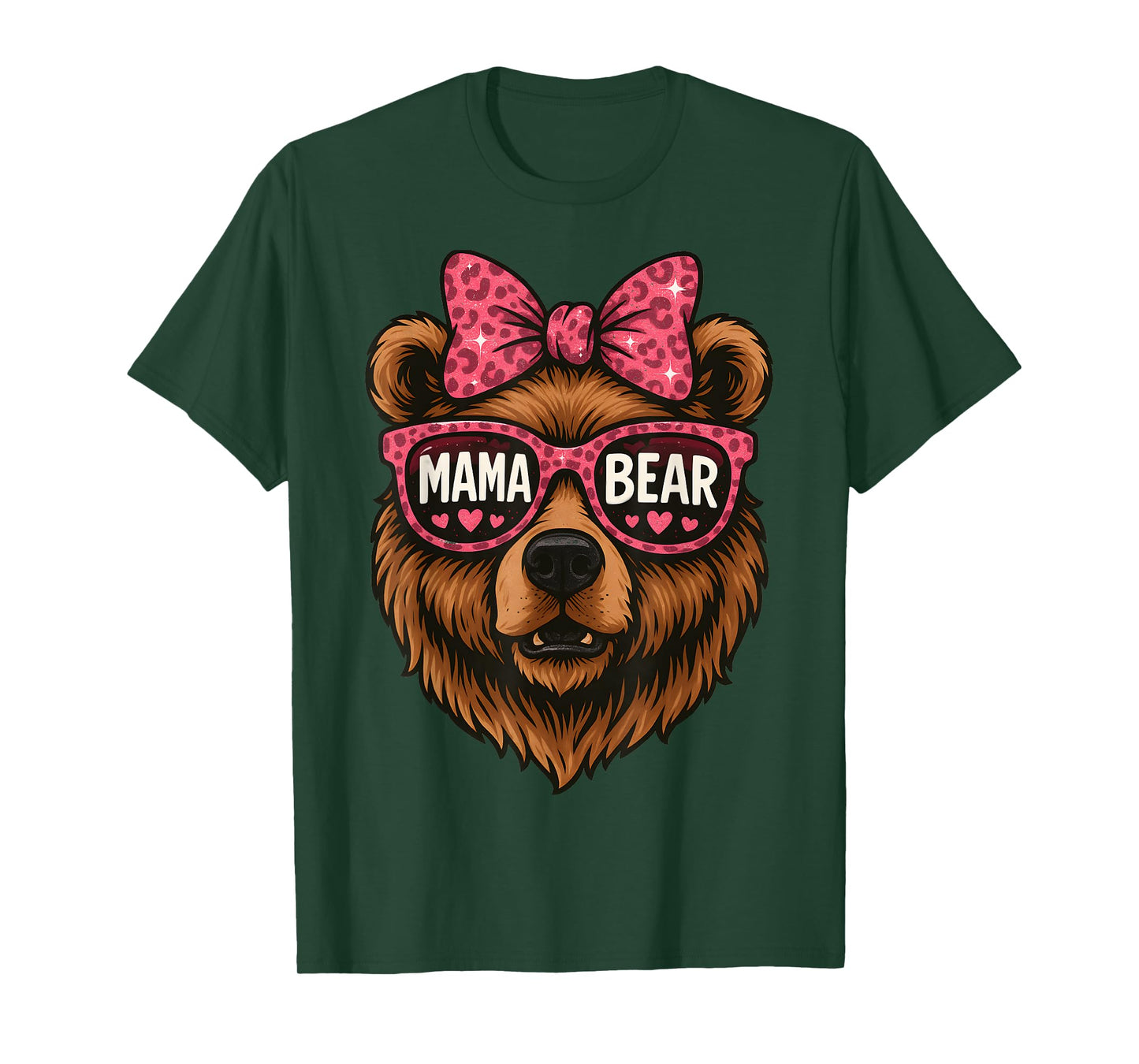 Funny Mama Bear Face Sunglasses Mom Mommy Cute Mother’s Day T-Shirt