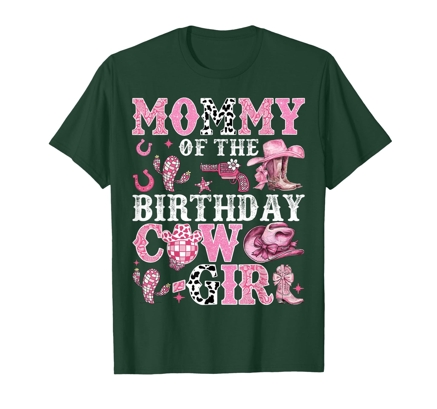 Mommy Of The Birthday Cow-Girl Rodeo Cow Girl Birthday T-Shirt