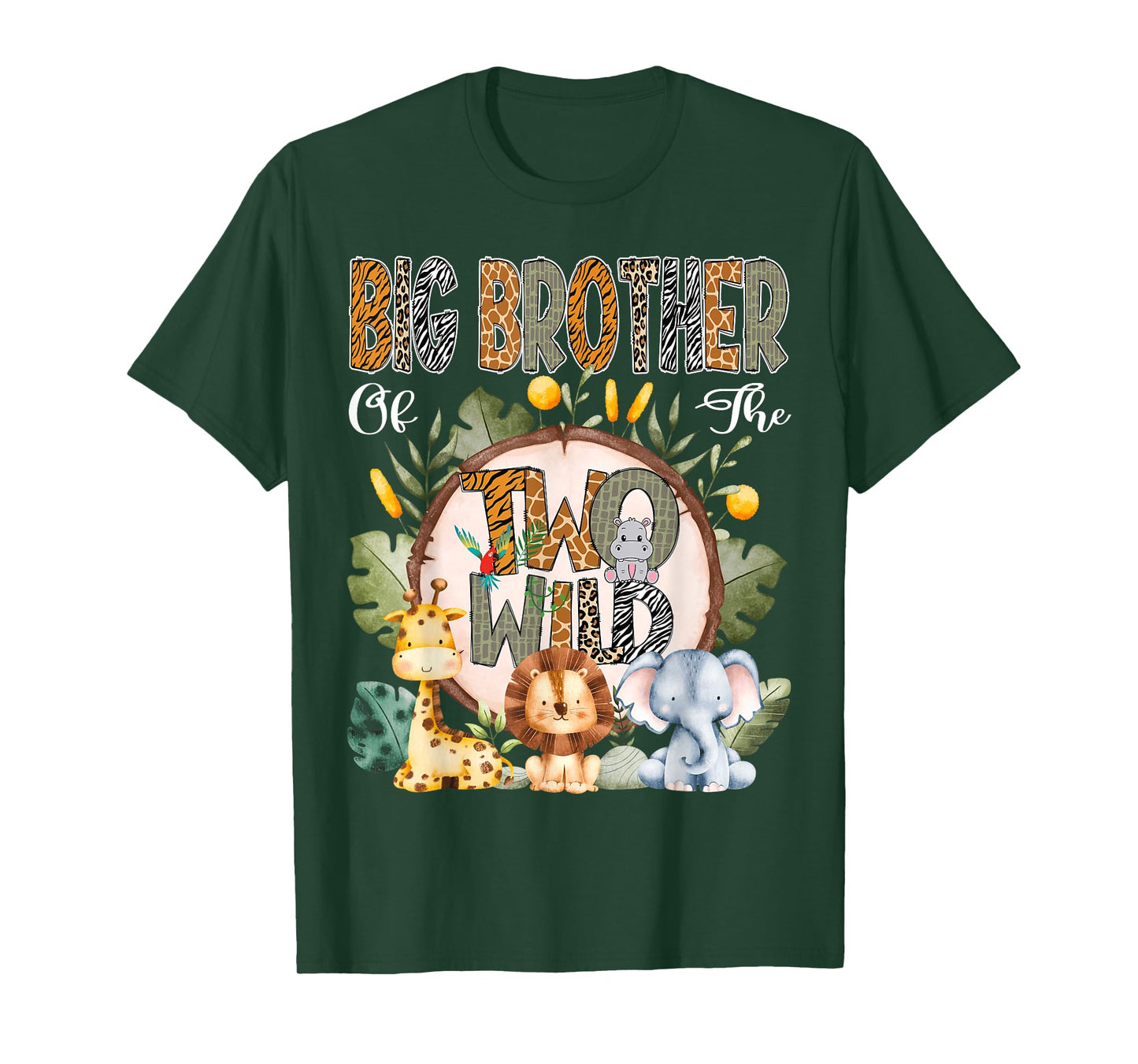 Big Brother Of The Two Wild Animal Safari 2Nd Birthday Party T-Shirt