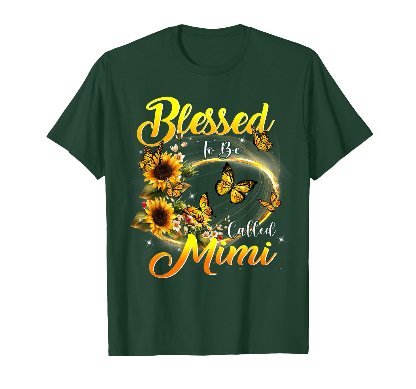 Blessed to be called Mimi Shirt Sunflower Lovers Grandma T-Shirt