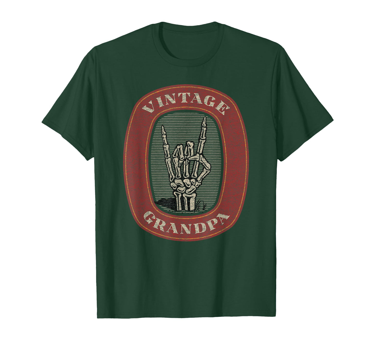 Funny Grandpa Vintage Graphic Skeleton Hand T-Shirt