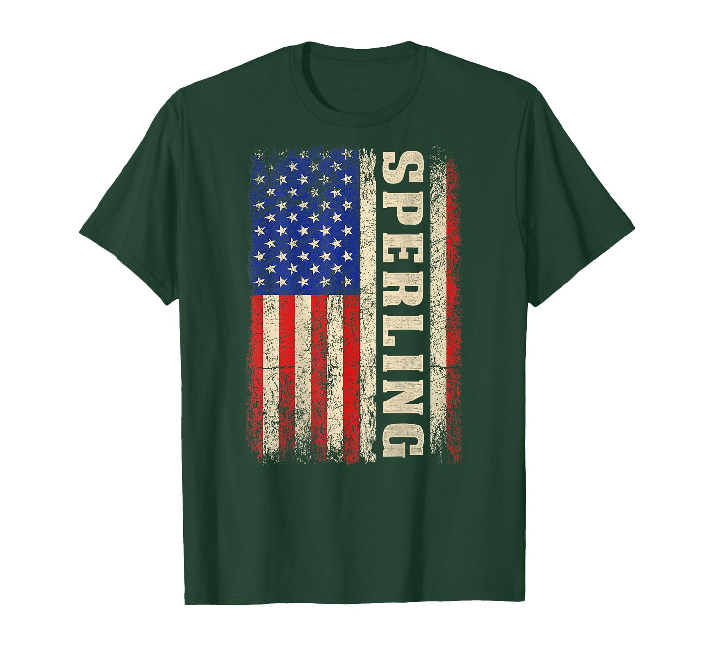 SPERLING Last Name - SPERLING Name American Flag (Back) T-Shirt