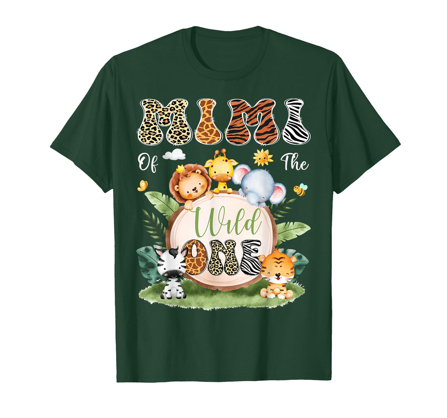 Mimi Of The Wild One 1St Birthday Safari Jungle T-Shirt