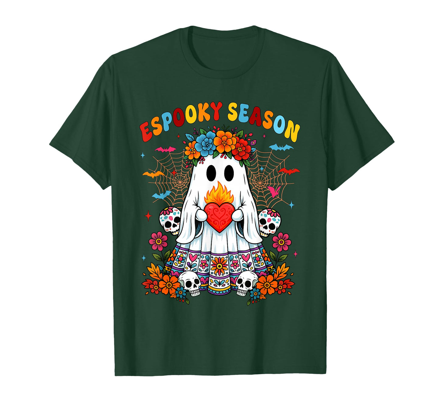 Espooky Season Day of The Dead Mexican Halloween Ghost Women T-Shirt