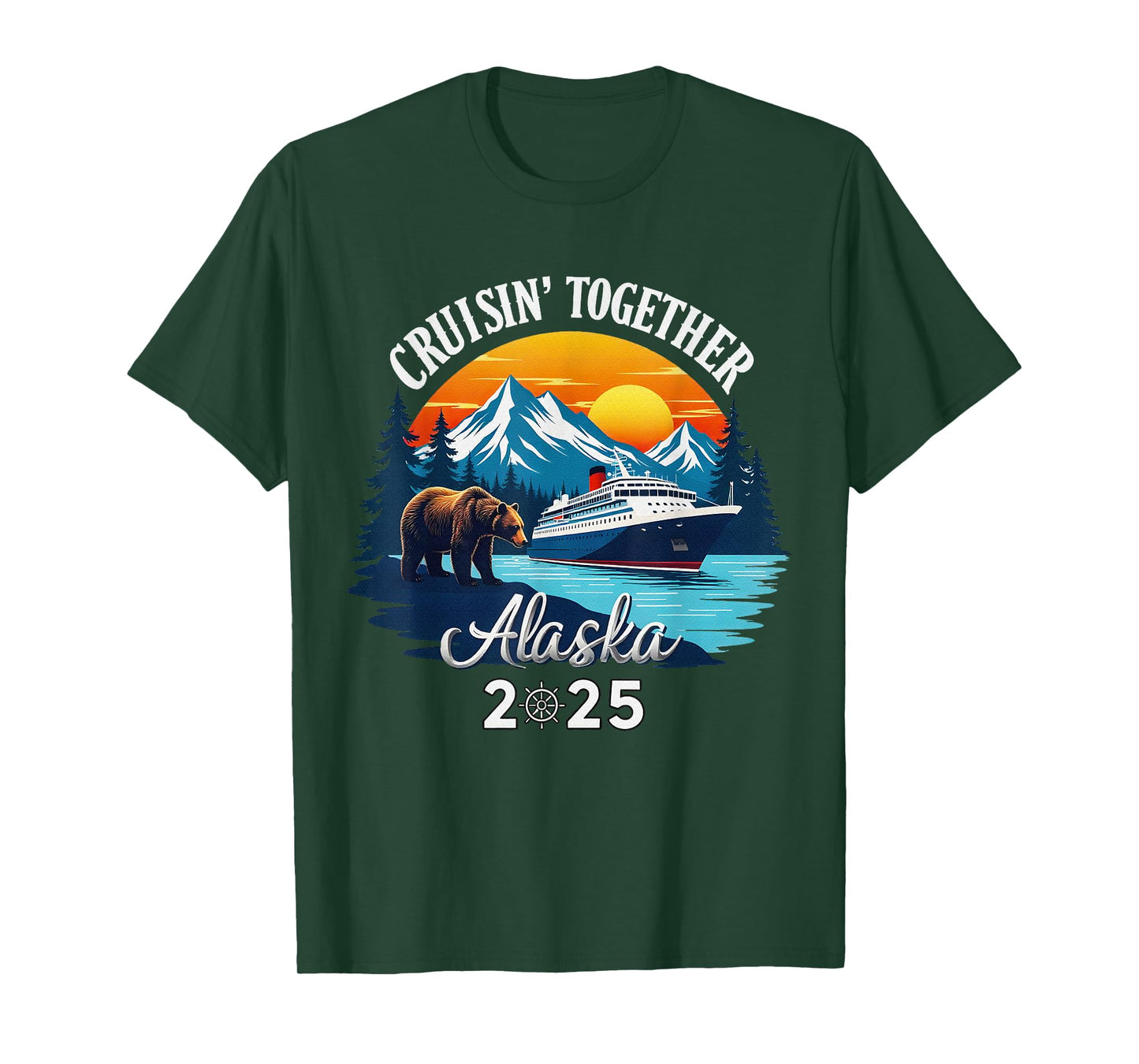 Cruisin Together Alaska 2025 Family Friend Alaska Cruise T-Shirt