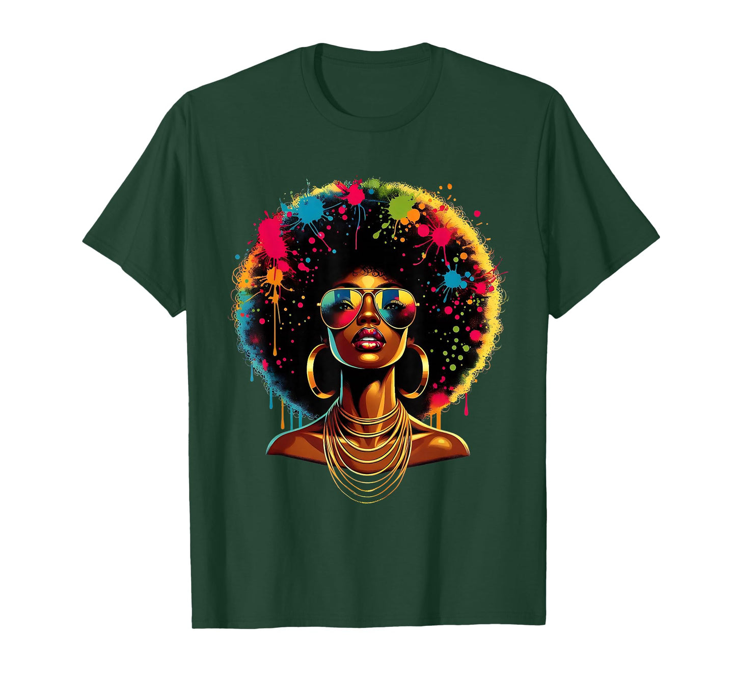 Juneteenth Women Black History Outfit Dope Proud Afro T-Shirt