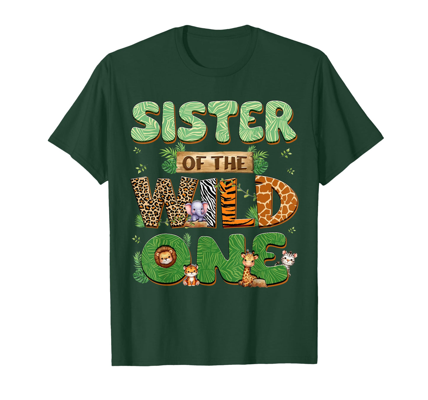 Sister Of The Wild One Birthday Family Matching Party Decor T-Shirt