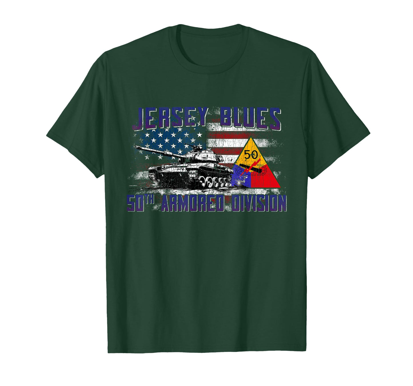 Veteran 50th Armored Division Jersey Blues Vintage Gifts T-Shirt