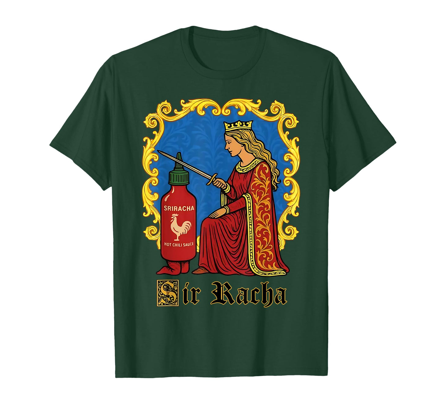 Sir Racha Pun Design for Foodies Spicy Sauce Lovers Meme T-Shirt