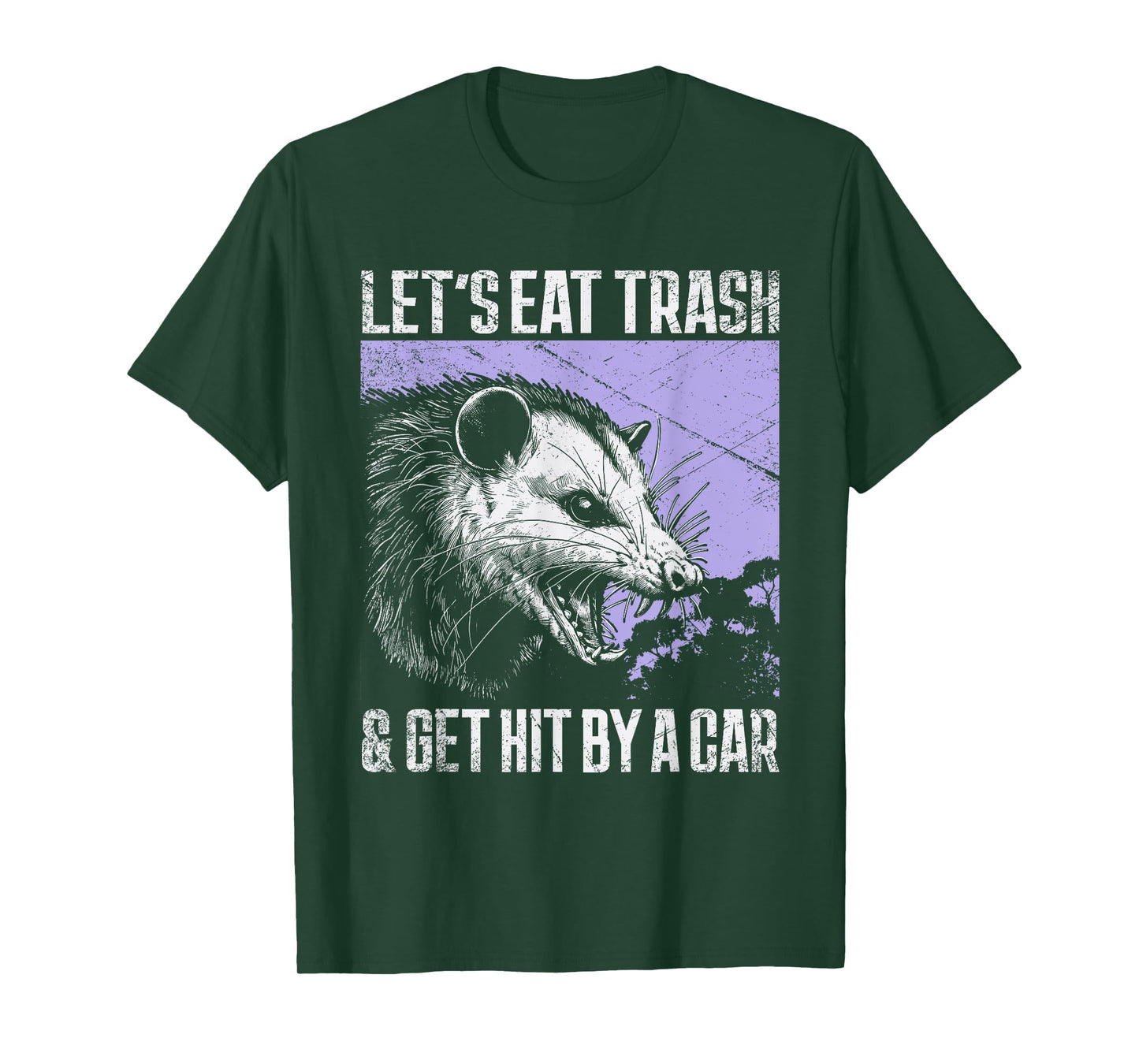 Let's Eat Trash & Get Hit By a Car Possum Street Cat Funny T-Shirt