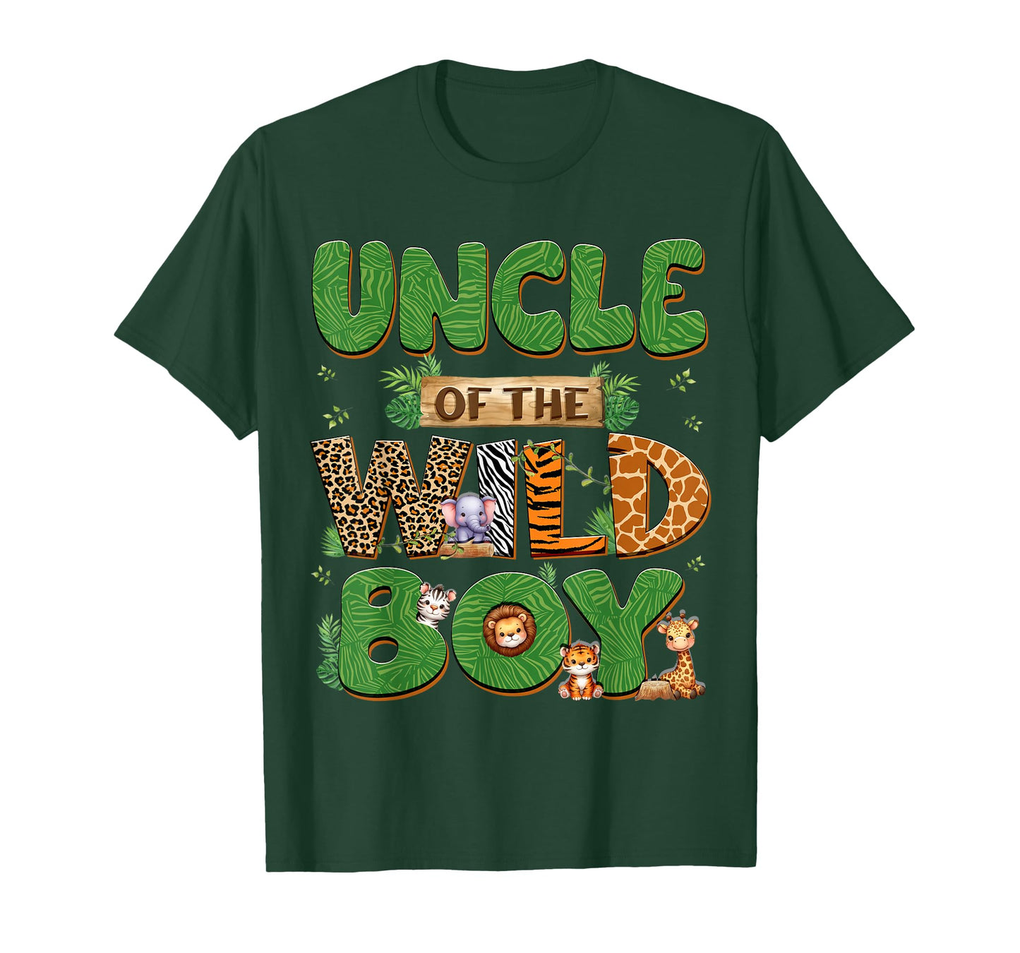 Uncle Of The Birthday Boy Wild One Family Matching Party T-Shirt