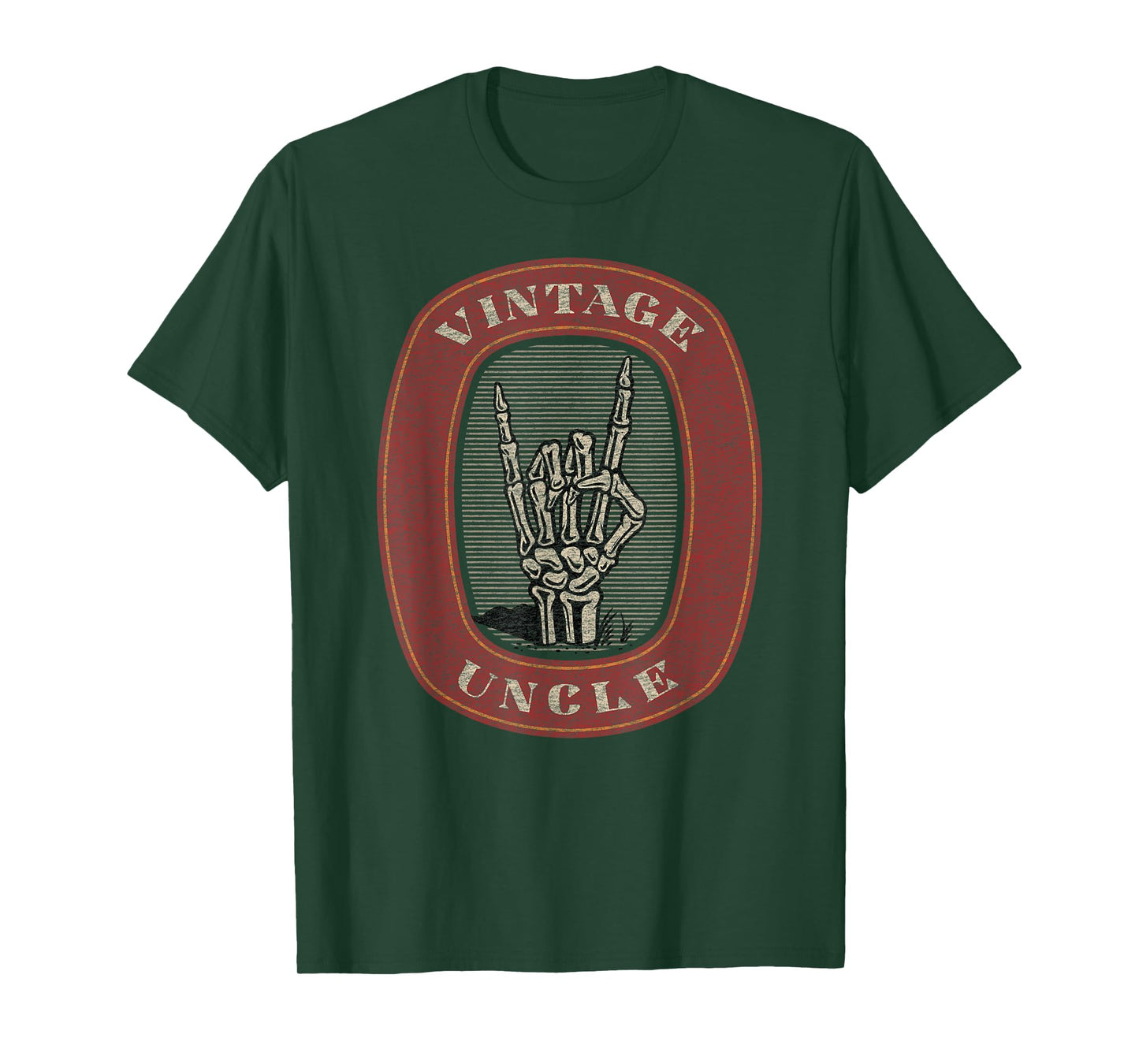 Funny Uncle Vintage Graphic Skeleton Hand T-Shirt