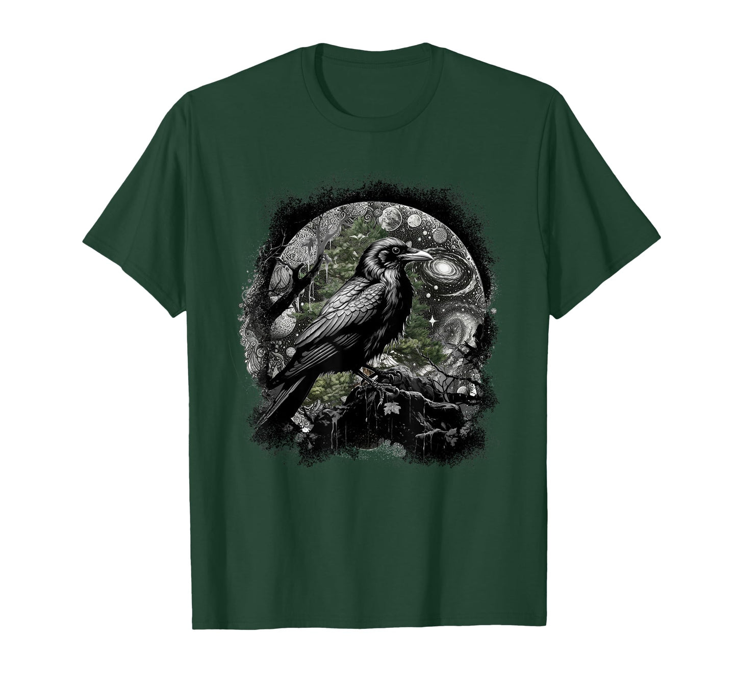 Mystically Occult Raven Birds Ravens Crows Forest Animals Crow T-Shirt