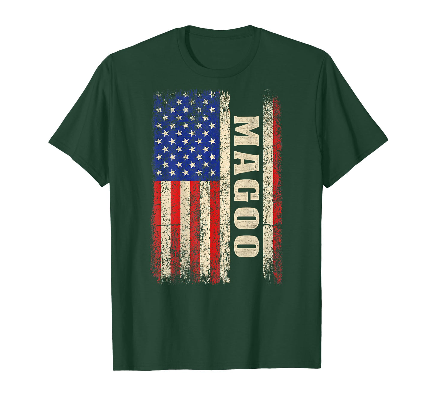 Magoo Last Name - Magoo Name American Flag (Back) T-Shirt