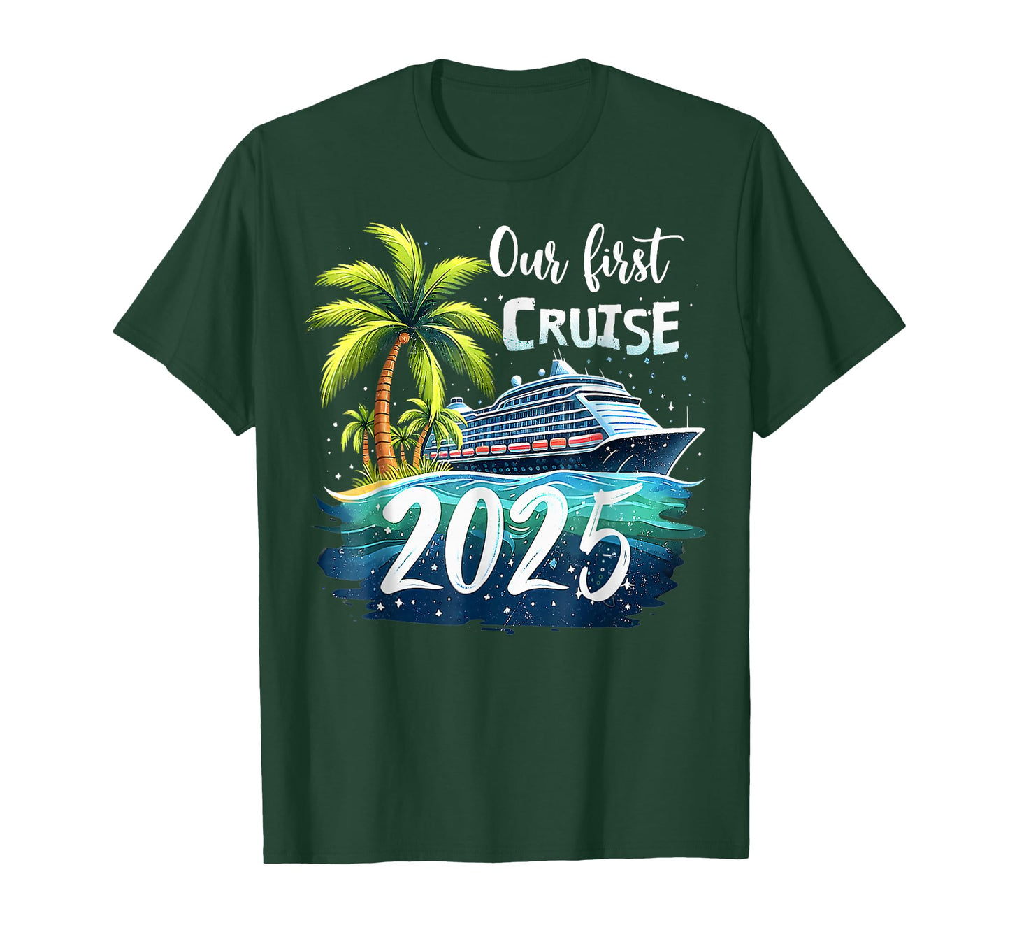 Our First Cruise 2025 Together Family Trip Matching Couples T-Shirt