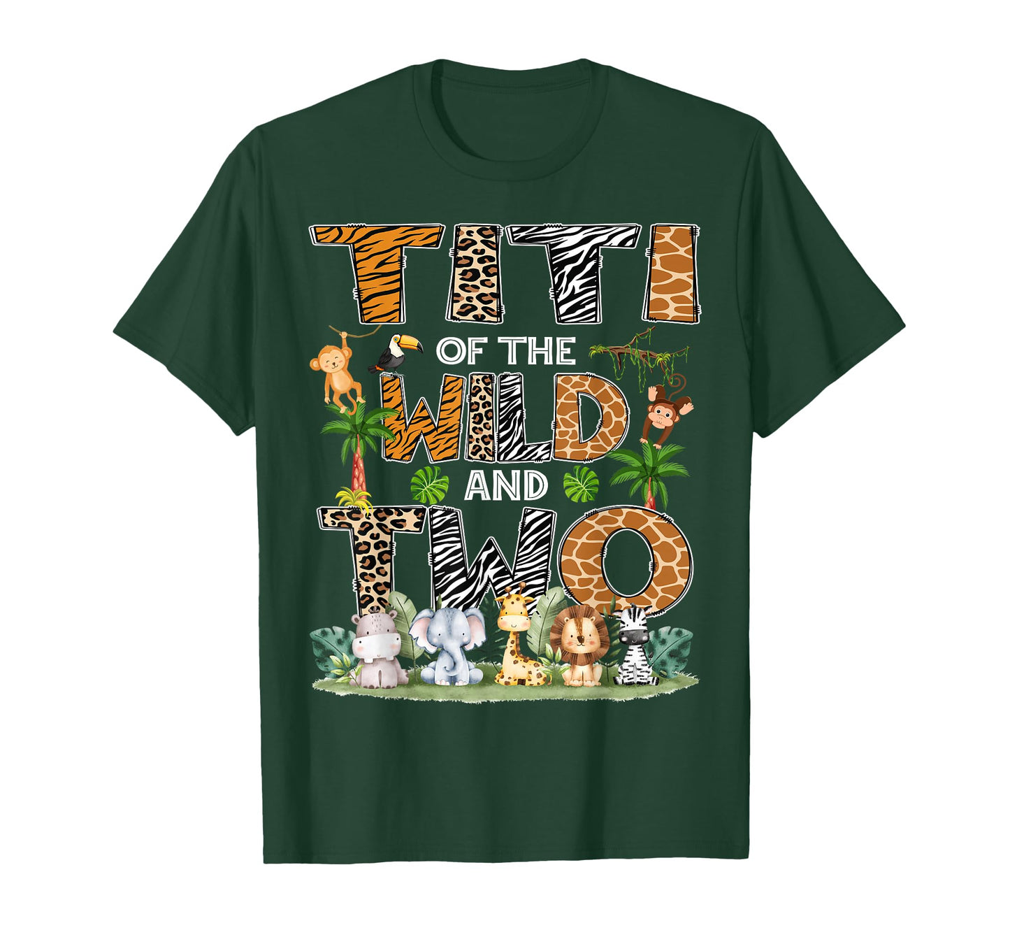 Titi Of The Wild And Two Zoo Safari Jungle Birthday T-Shirt