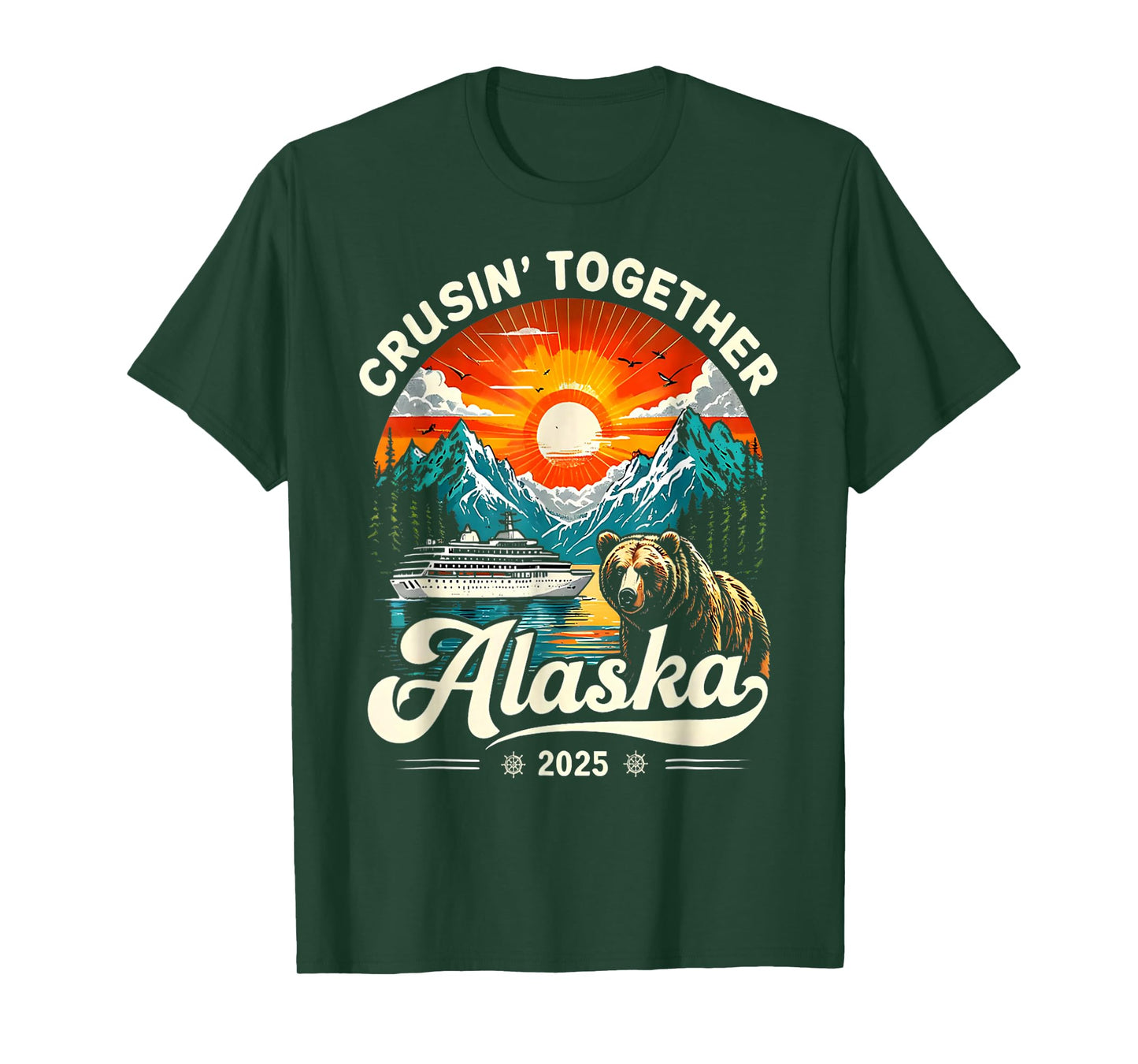 Cruisin Together Alaska 2025 Cruise Family Trip T-Shirt