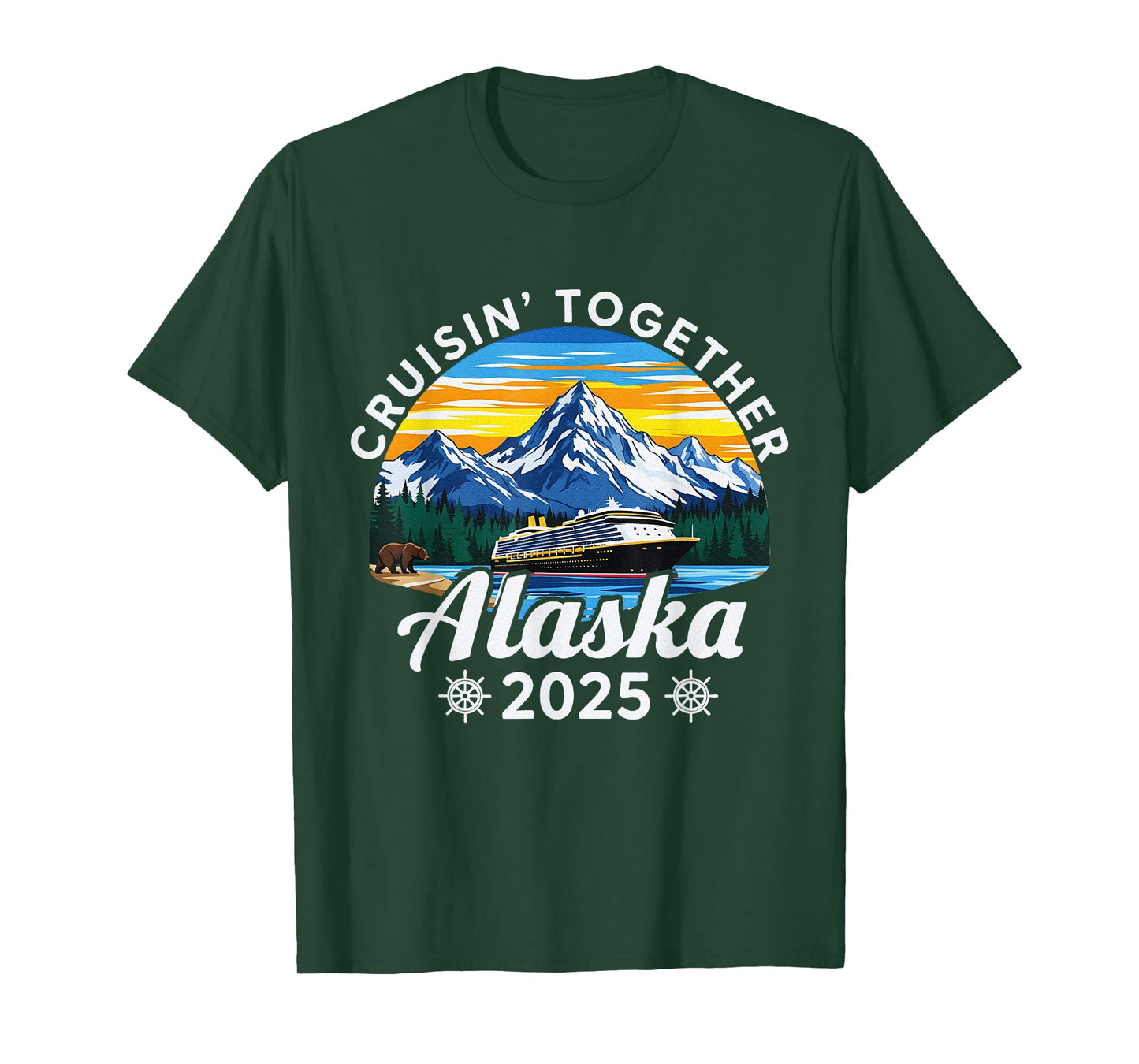 Cruisin Together Alaska 2025 Family Friend Alaska Cruise T-Shirt